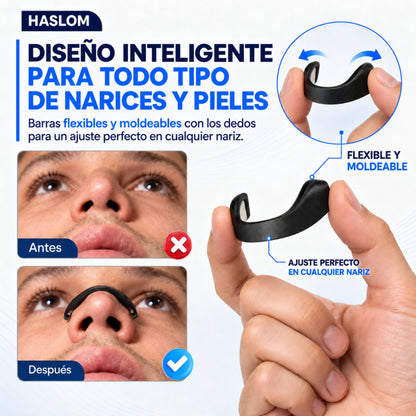 Banda flexible que se moldea con los dedos para adaptarla a la nariz