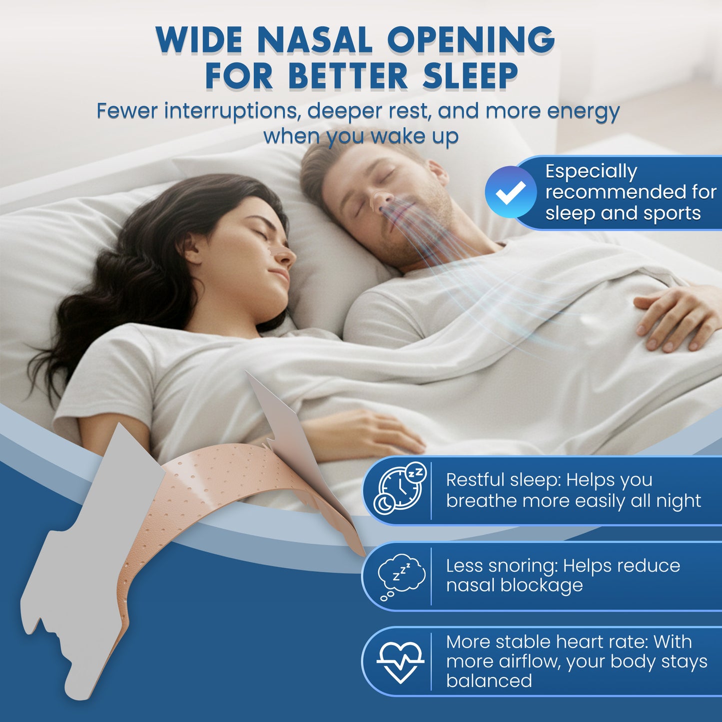 Haslom® Premium Nasal Strips - 50 strips