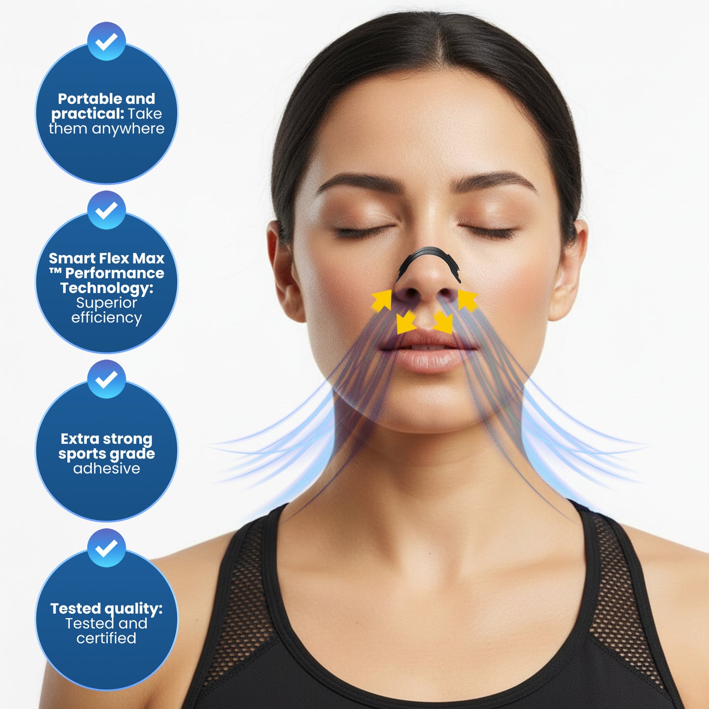 Haslom® Black Performance Nasal Strips - 30 strips