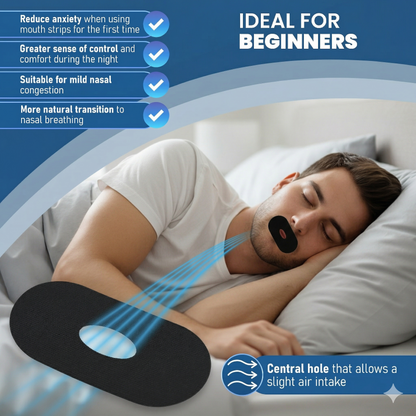 Haslom® Mouth Tape with Central Breathing Hole - 60 strips