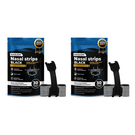 HASLOM Black Performance nasal strips Pack x2