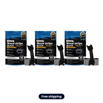 HASLOM Black Performance nasal strips Value Pack x3