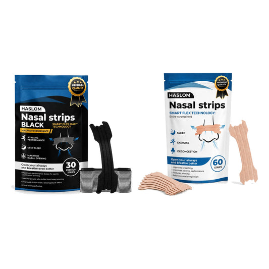 HASLOM Sport + Rest Pack: Black + Premium nasal strips