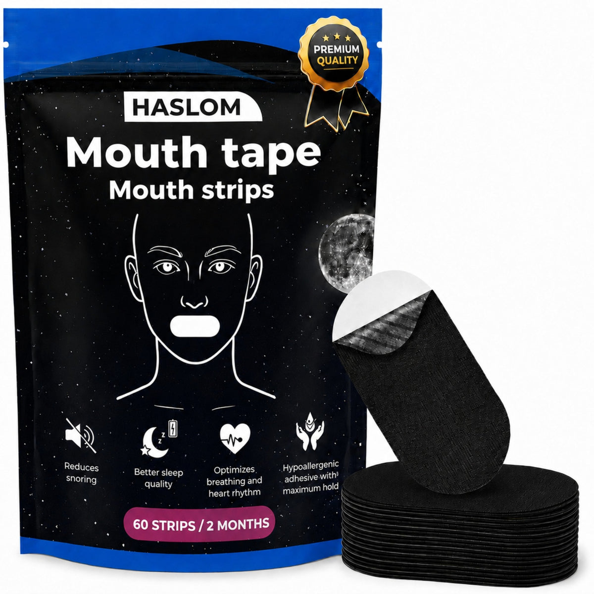 HASLOM sleep mouth tape – 60 strips