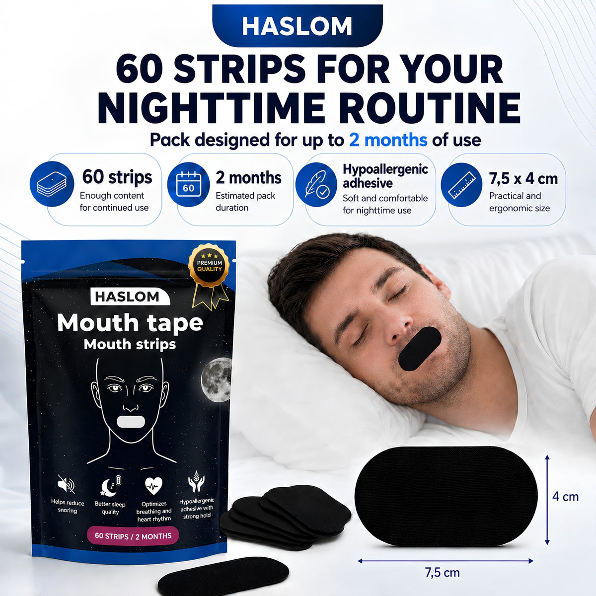 How to use HASLOM sleep mouth tape