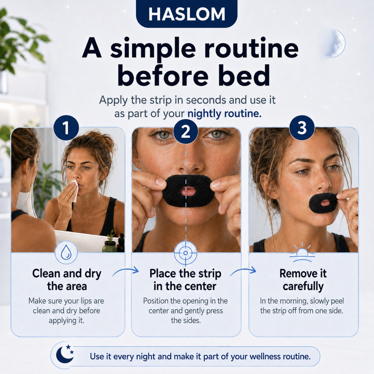 How to use HASLOM mouth tape with a hole