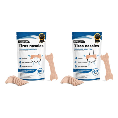 Pack x2 tiras nasales Premium HASLOM