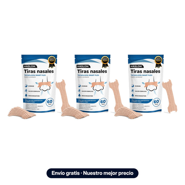 Pack Ahorro x3 – Tiras Nasales Premium (3 × 60 tiras)
