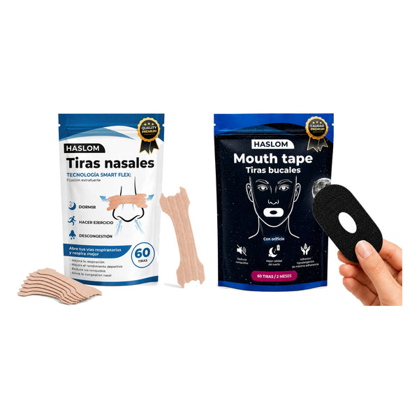 Pack Noche Completa con Orificio – Tiras Nasales + Tiras Bucales con Orificio