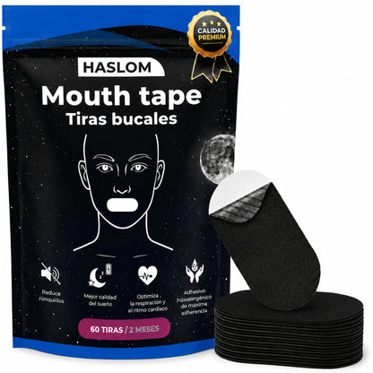 Tiras bucales para dormir HASLOM – cinta bucal de 60 tiras