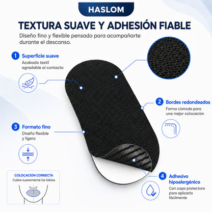 Tiras bucales HASLOM de algodón hipoalergénico