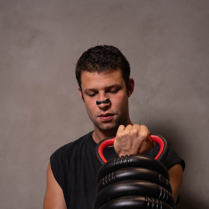 Entrenando con la tira nasal magnética